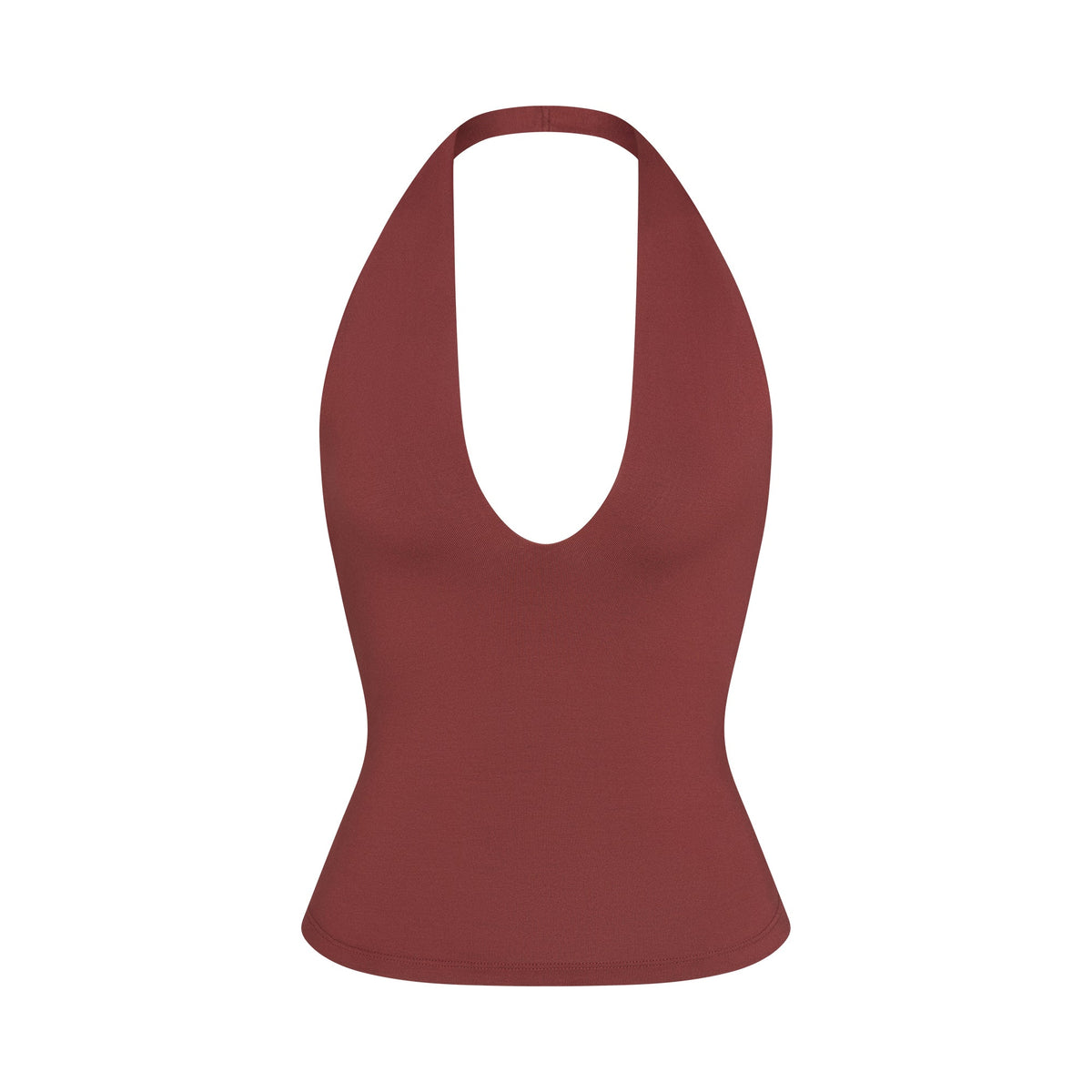SMOOTH LAYERS HALTER TOP | HENNA