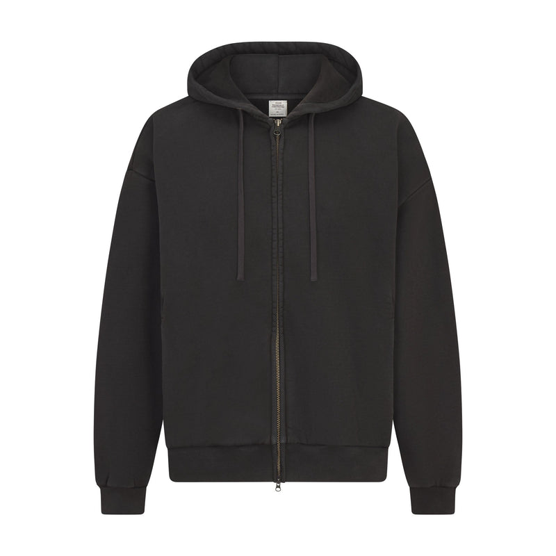 HEAVYWEIGHT FLEECE ZIP UP HOODIE | WASHED ONYX