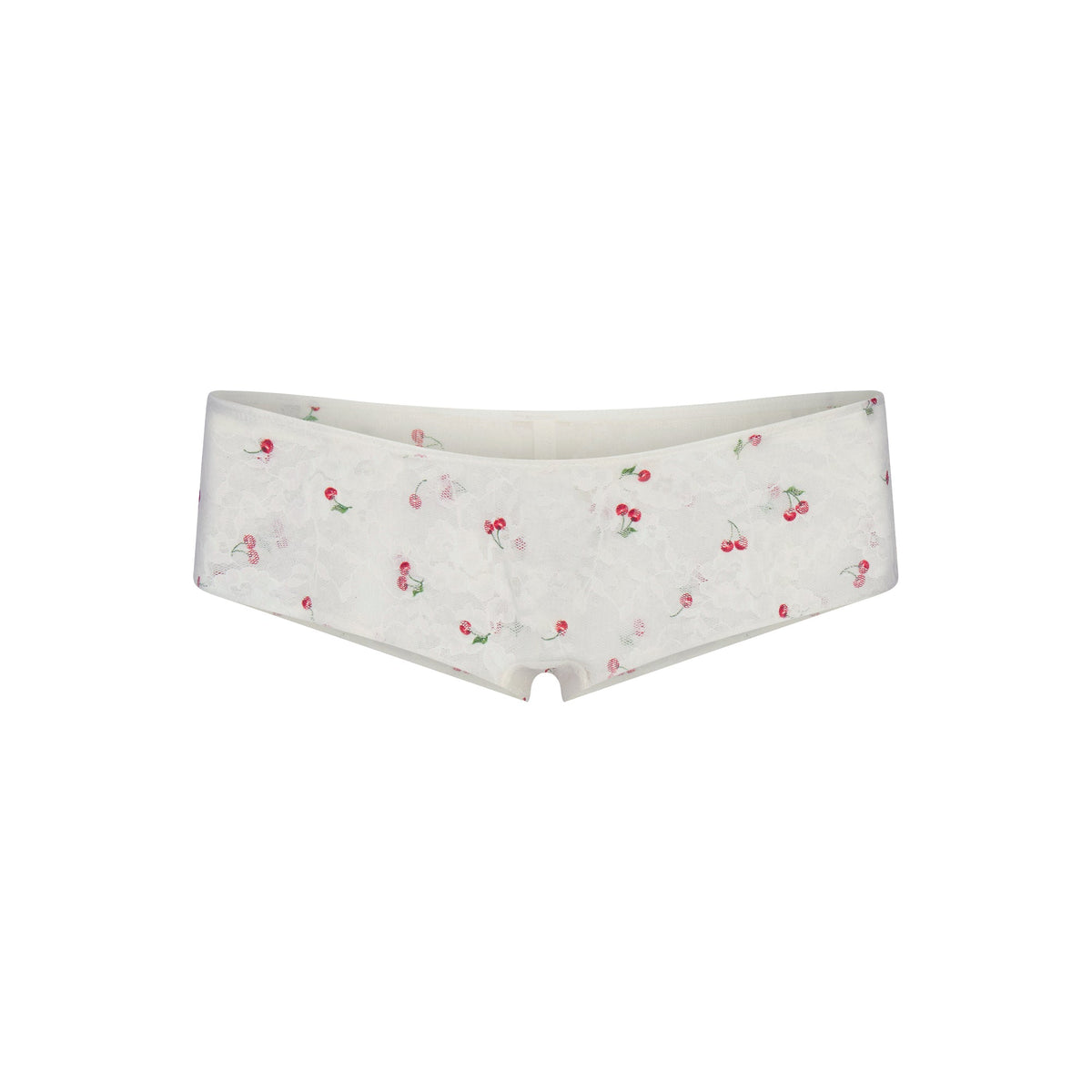 STRETCH LACE HIPSTER | IVORY CHERRY PRINT