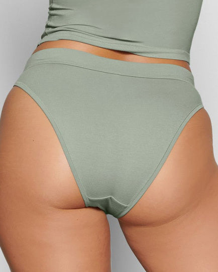 COTTON JERSEY CHEEKY TANGA | MINERAL