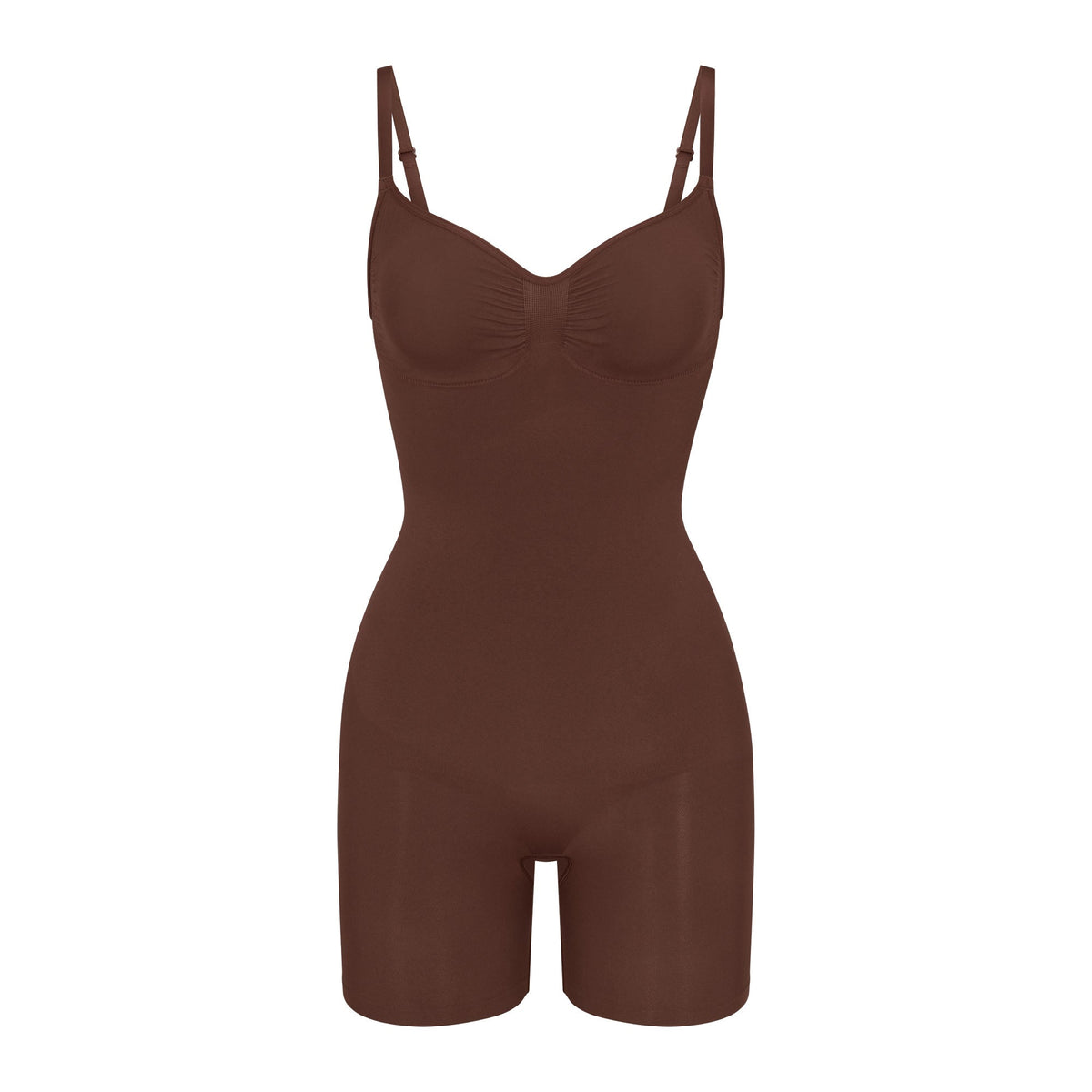 SEAMLESS SCULPT MID THIGH BODYSUIT | COCOA