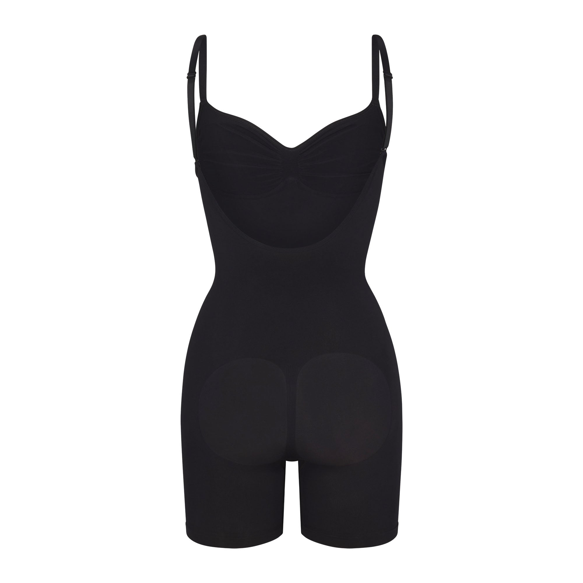 SEAMLESS SCULPT LOW BACK MID THIGH BODYSUIT | ONYX