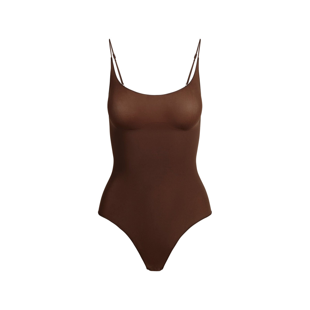 SHEER SEAMLESS THONG BODYSUIT | COCOA