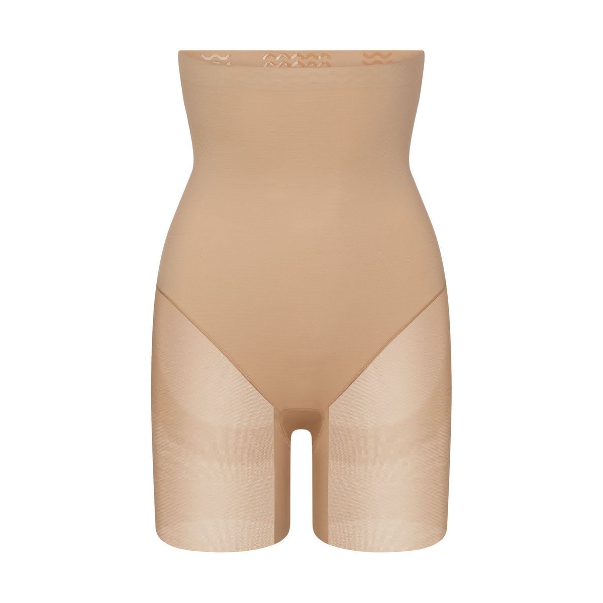 POWER MESH SHAPEWEAR CORE SCULPT HIGH-WAISTED MID THIGH SHORT | CLAY