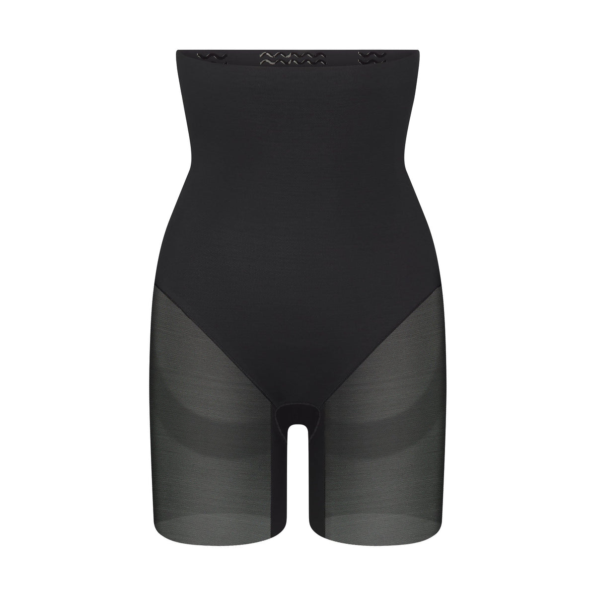 POWER MESH SHAPEWEAR CORE SCULPT HIGH-WAISTED MID THIGH SHORT | ONYX