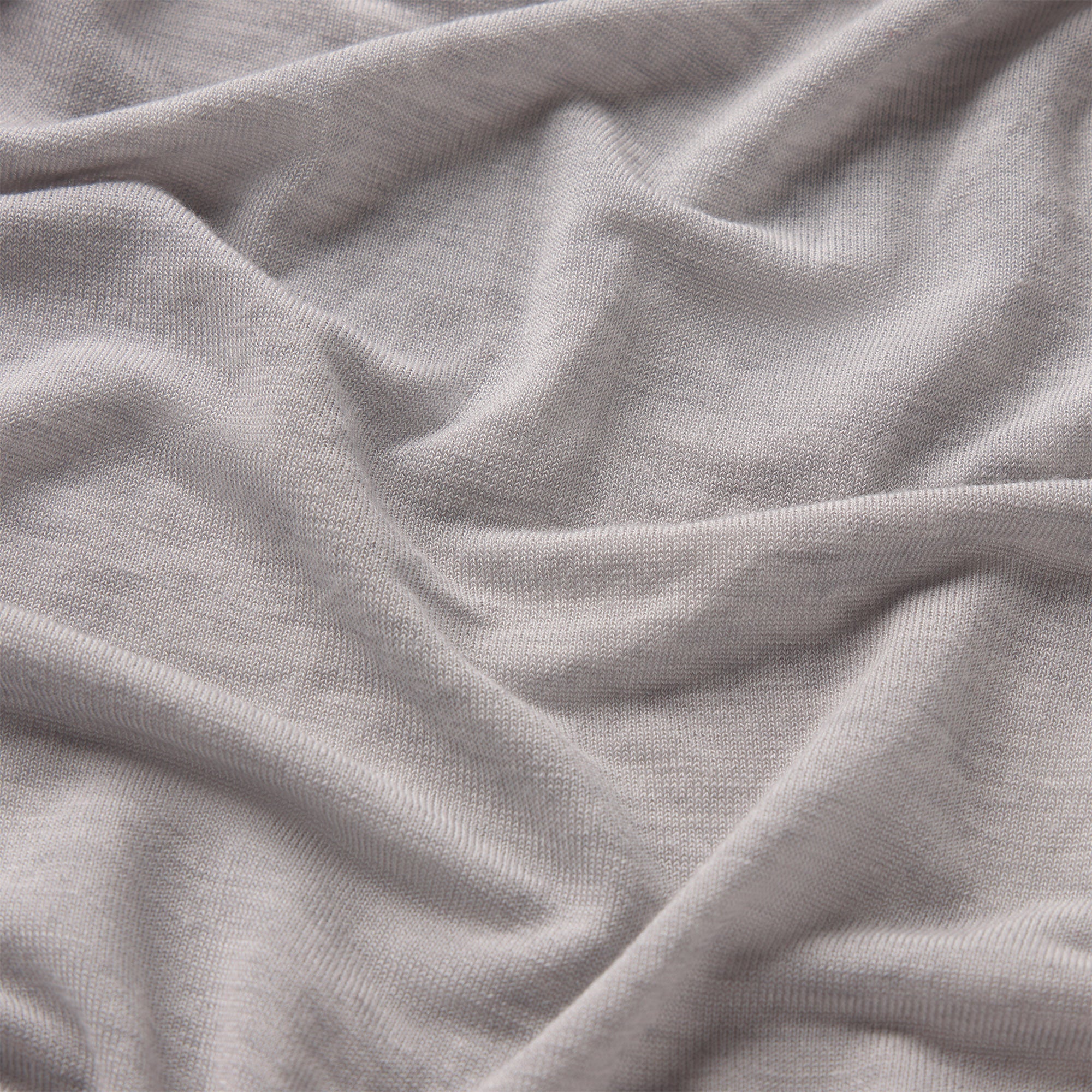 SHEER MODAL CREWNECK HENLEY | HEATHER GREY