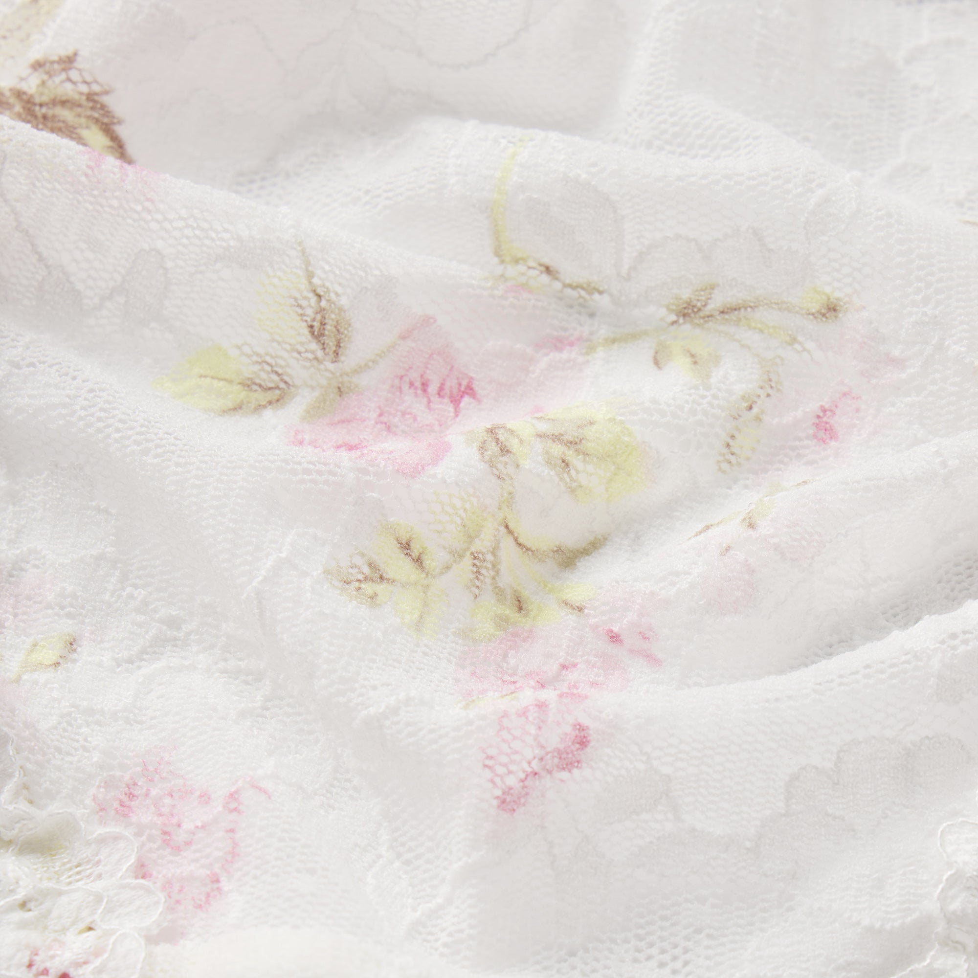 STRETCH LACE DIPPED THONG | SNOW VINTAGE FLORAL PRINT