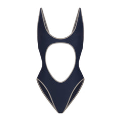 SIGNATURE SWIM CUT OUT ONE PIECE | NAVY CONTRAST