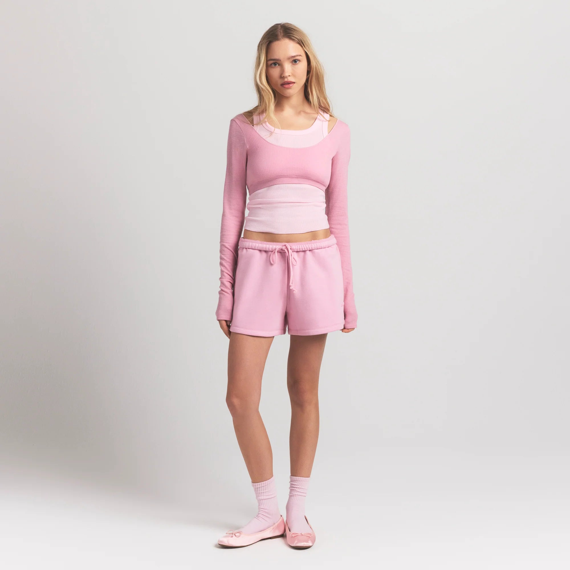 COTTON RIB SCOOP NECK TANK | CHERRY BLOSSOM
