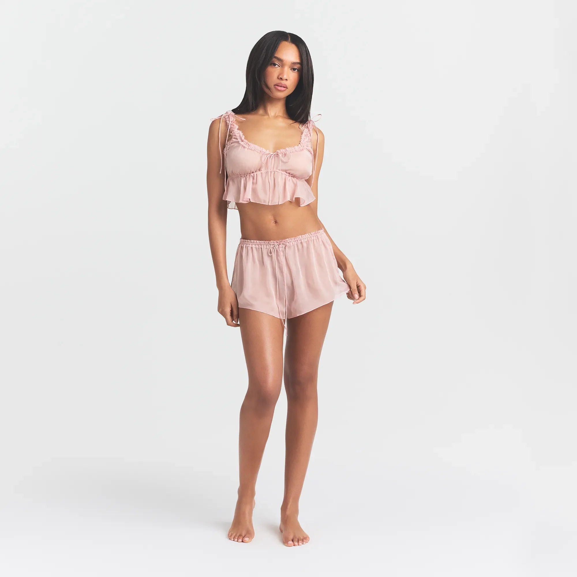 SKIMS ROMANCE BABYDOLL AND SHORT SET | MORGANITE