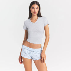 WORN IN JERSEY BABY V NECK TEE | LIGHT HEATHER GREY