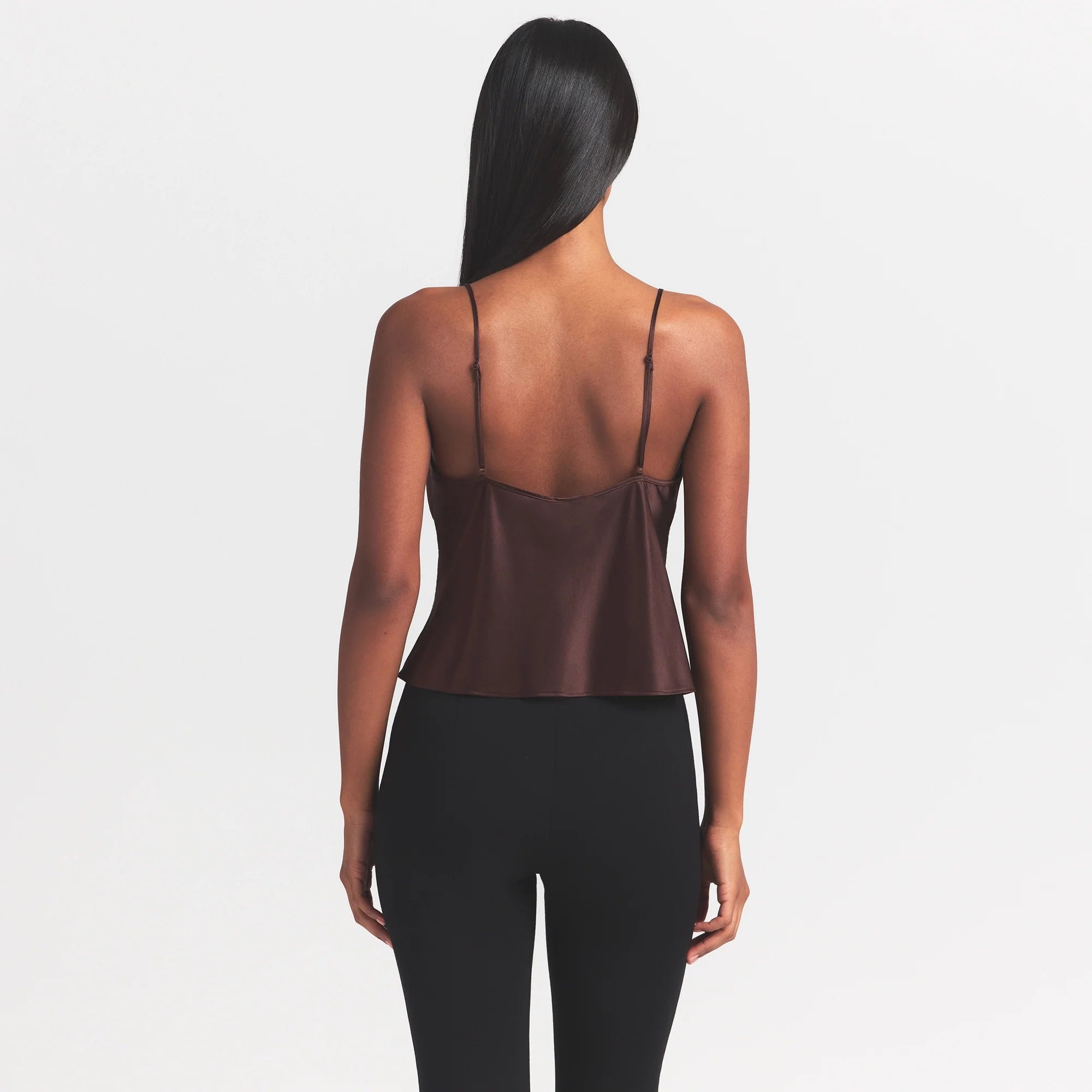 SILK LACE CAMI | ESPRESSO CONTRAST