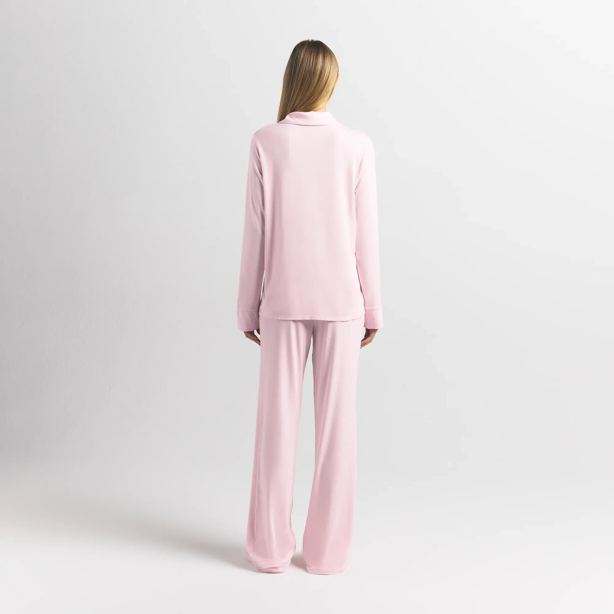 SKIMS SLEEP LONG SLEEVE BUTTON UP SET | BLOOM
