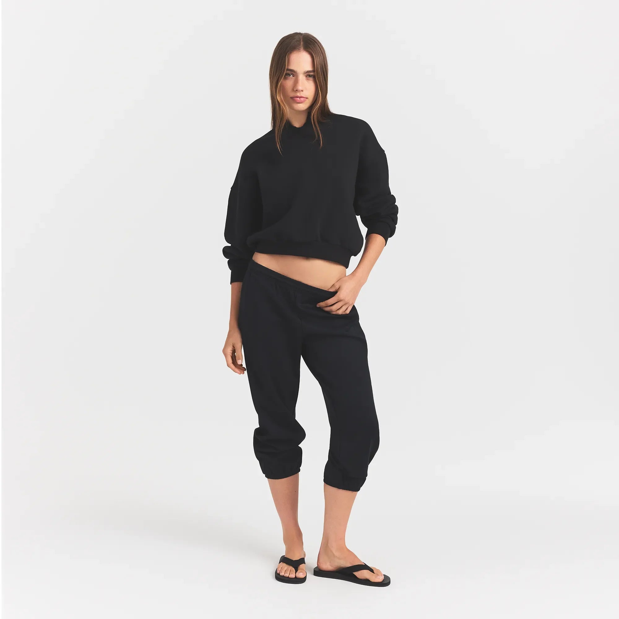 HEAVYWEIGHT FLEECE CREWNECK | ONYX