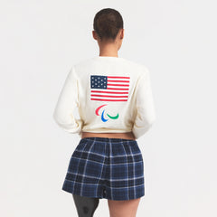 SKIMS FOR TEAM USA WORN IN JERSEY PARALYMPIC LONG SLEEVE T-SHIRT | ECRU