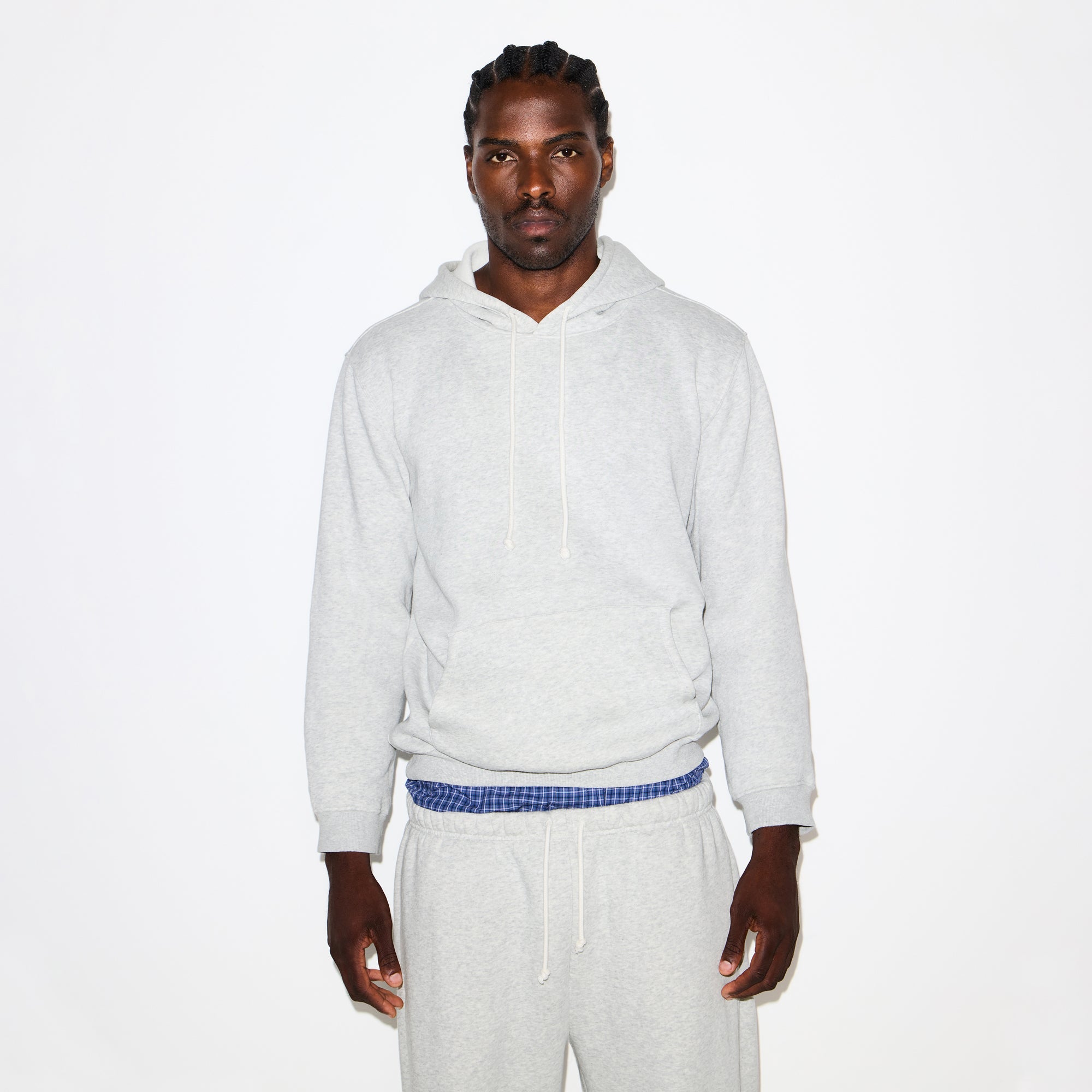 FLEECE LOUNGE MENS CLASSIC HOODIE | LIGHT HEATHER GREY