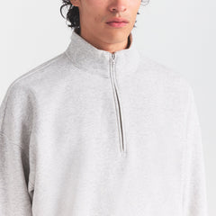 FLEECE LOUNGE MENS RELAXED QUARTER ZIP | LIGHT HEATHER GREY