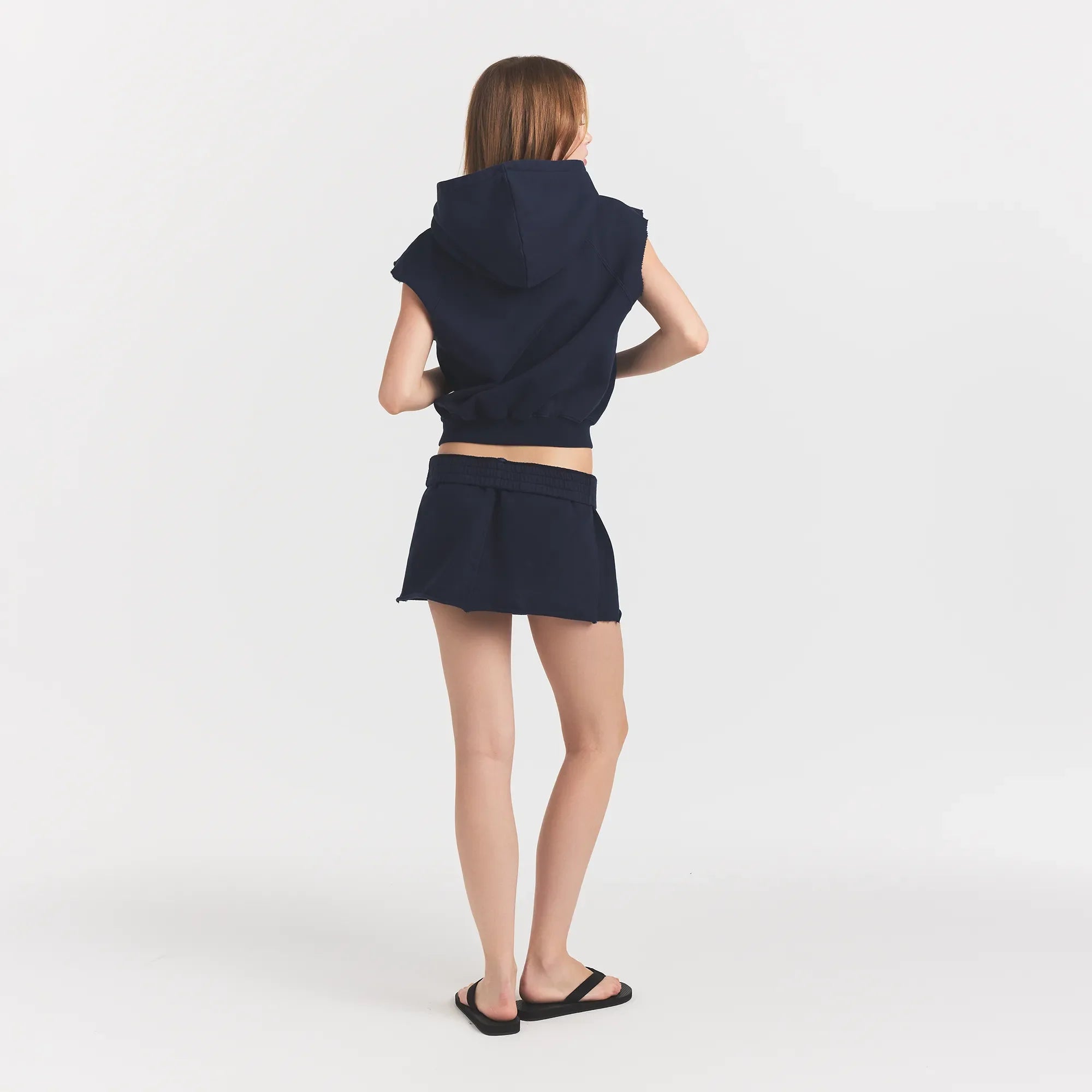 BOYFRIEND FLEECE MUSCLE PULLOVER | NAVY