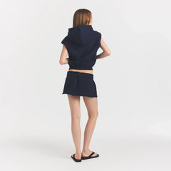 BOYFRIEND FLEECE MUSCLE PULLOVER | NAVY