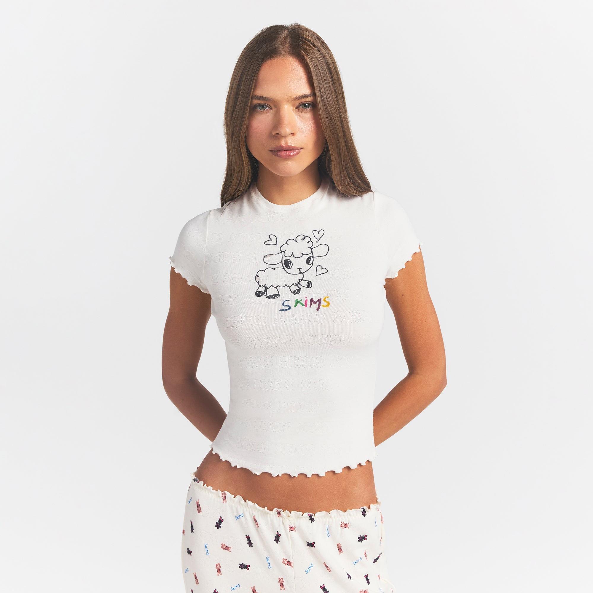 LOGO POINTELLE T-SHIRT | MARBLE HAPPY SHEEP