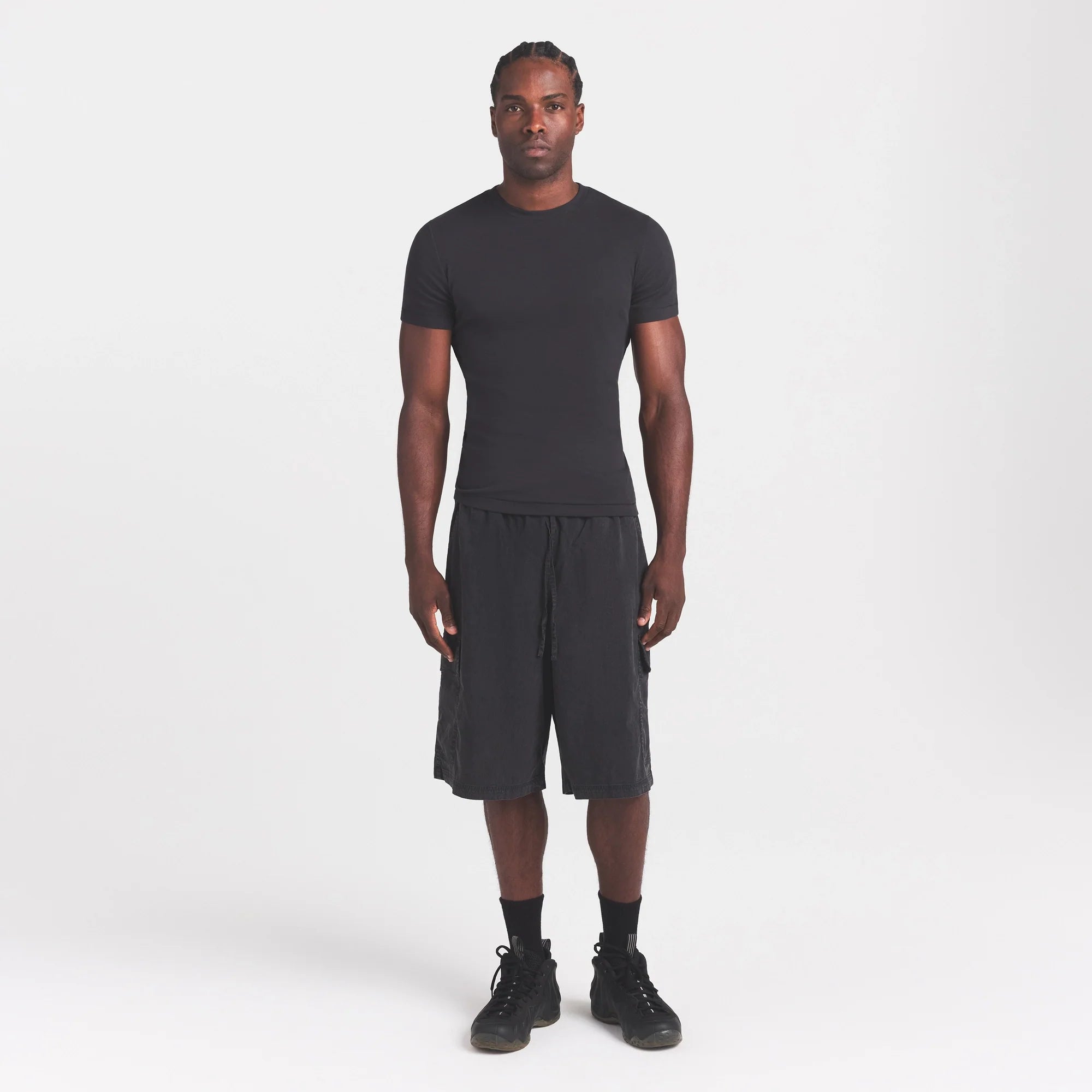 SKIMS COTTON RIB MENS T-SHIRT | ONYX