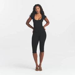 REFINED KNIT SCOOP NECK TOP | OBSIDIAN