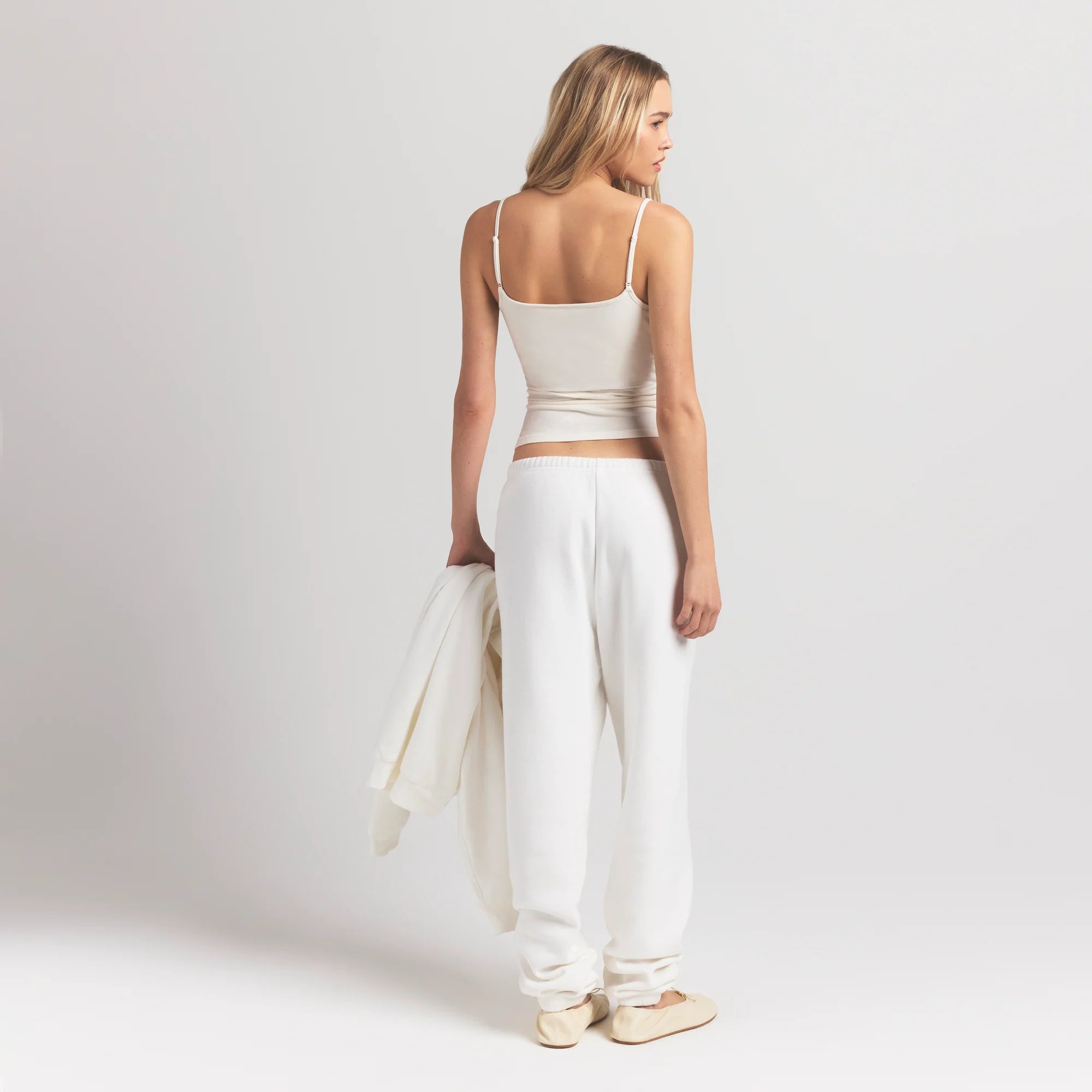 COTTON JERSEY SCOOP NECK CAMI | MARBLE