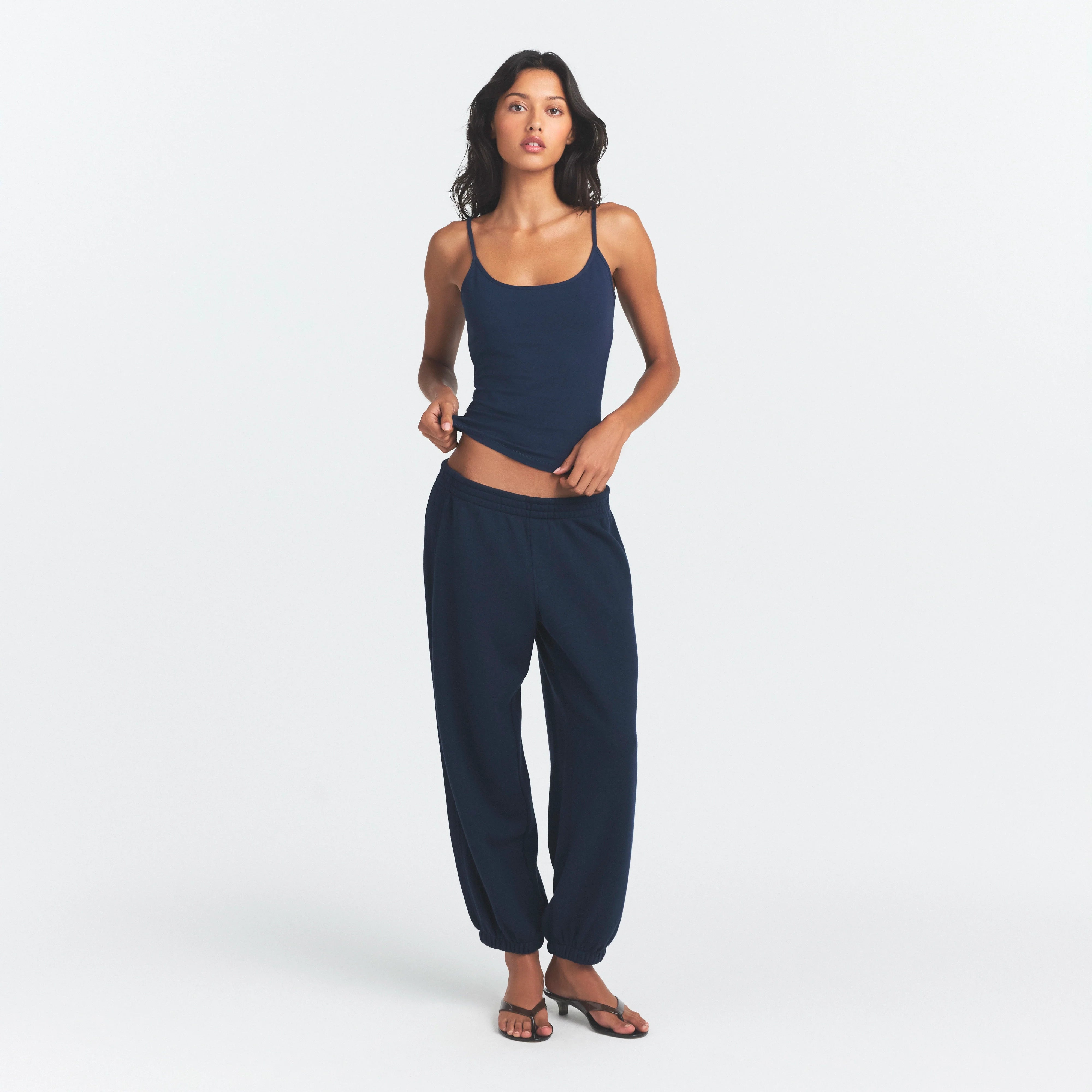 COTTON JERSEY SCOOP NECK CAMI | NAVY