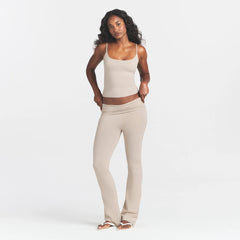 COTTON JERSEY SCOOP NECK CAMI | STONE