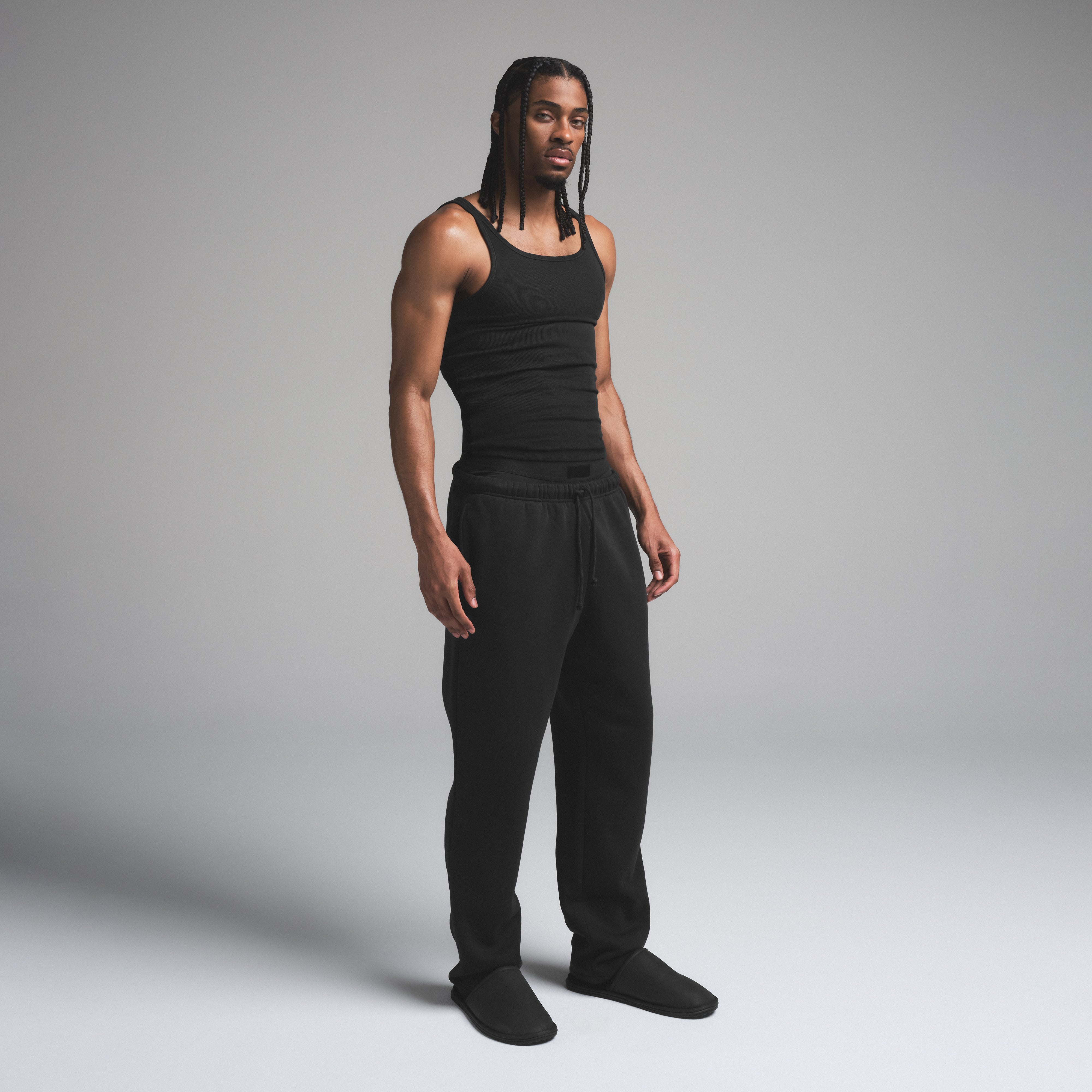 SKIMS COTTON MENS RIB TANK 3-PACK | ONYX