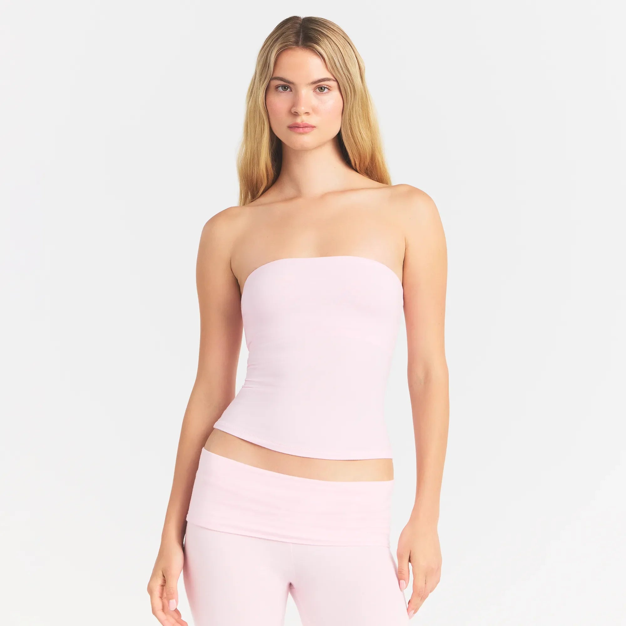 COTTON JERSEY TUBE TOP | CHERRY BLOSSOM