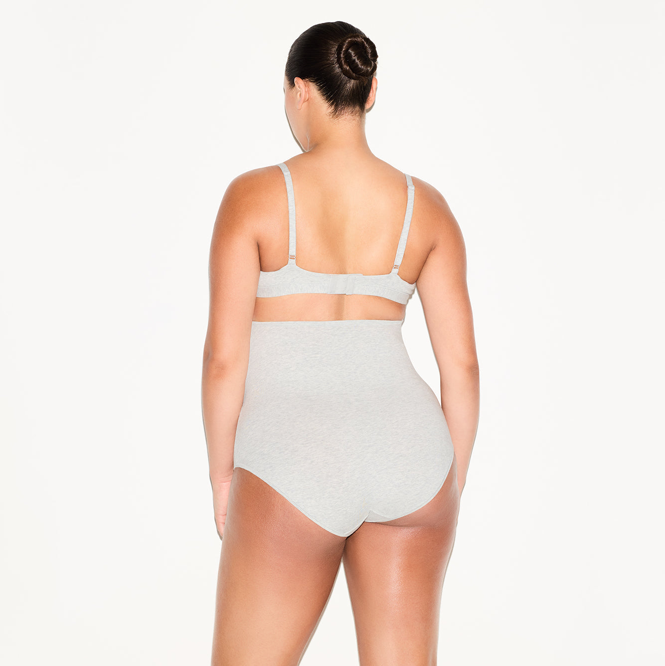 COTTON JERSEY MATERNITY HIGH-WAISTED BRIEF 5-PACK | LIGHT HEATHER GREY