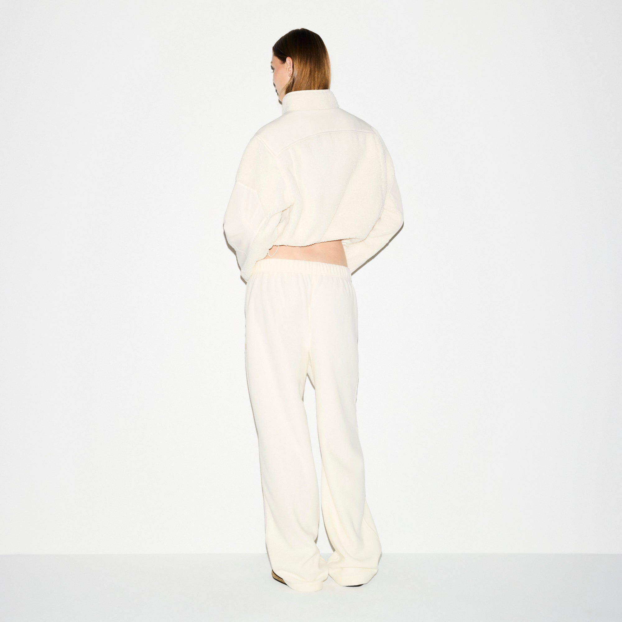OUTDOOR FLEECE STRAIGHT LEG PANT | ECRU