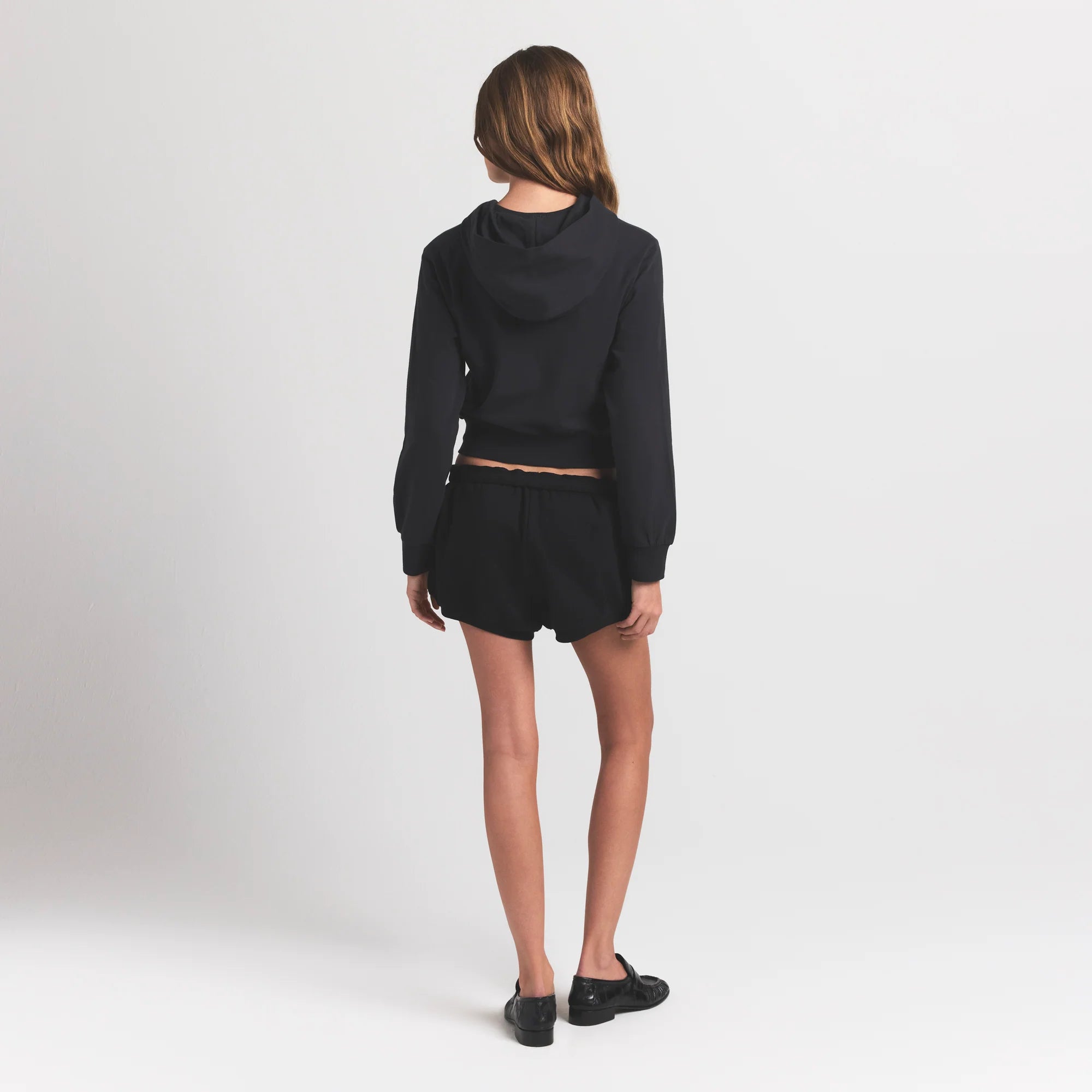 COTTON JERSEY ZIP UP HOODIE | SOOT