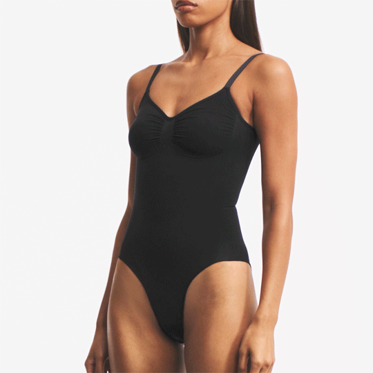 SEAMLESS SCULPT BRIEF BODYSUIT | CLAY